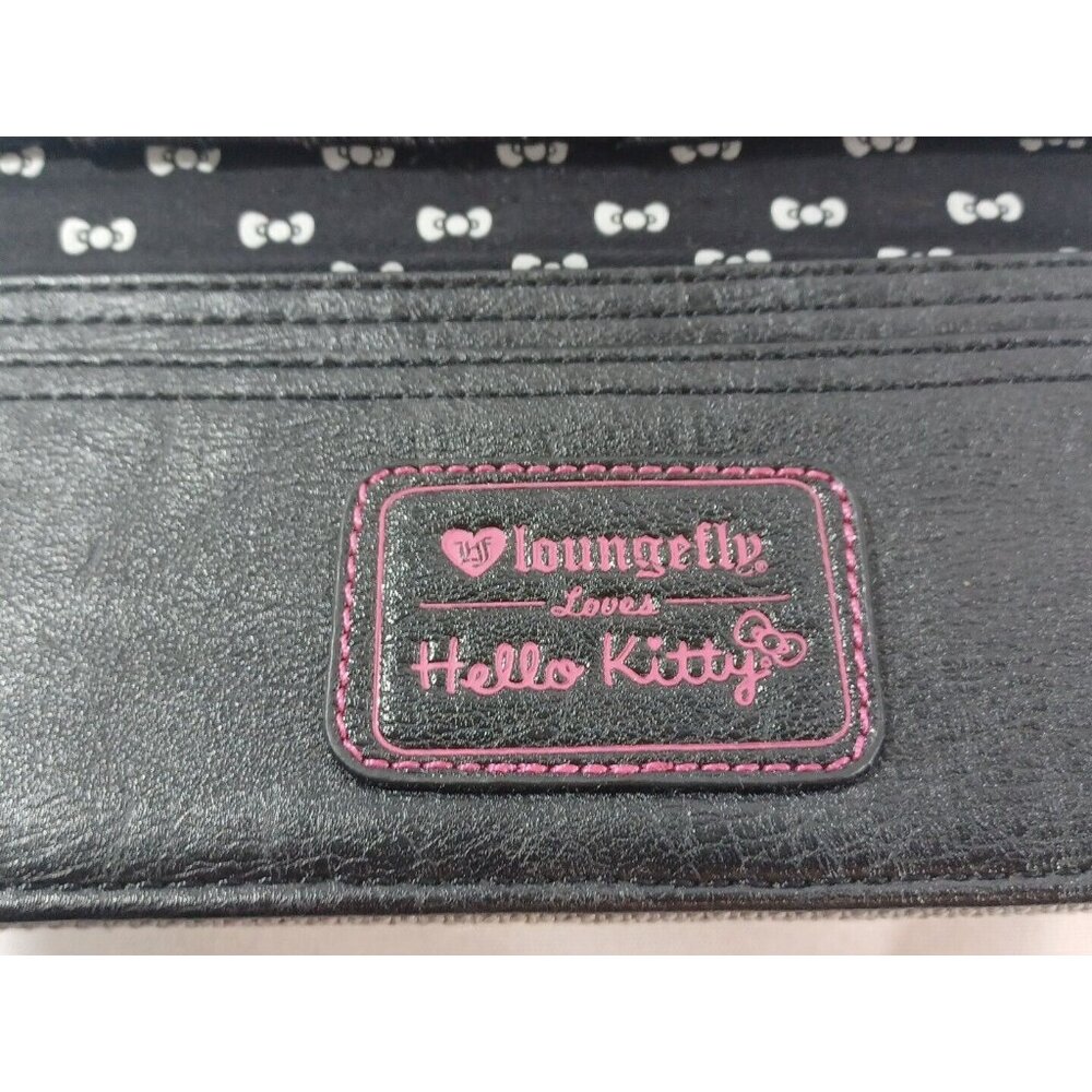 HTF Hello Kitty X Loungefly Denim Long Wallet Floral Studded - Picture 7 of 10